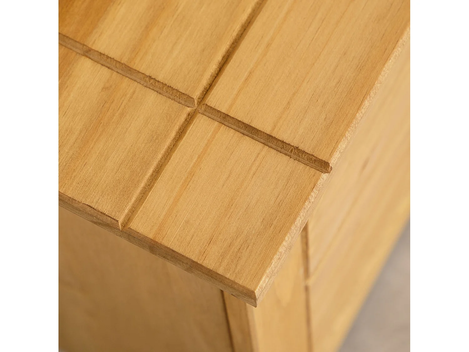 Table de chevet CANCUN H 41 cm en bois massif finition laquée avec 2 tiroirs, table de nuit meuble de rangement