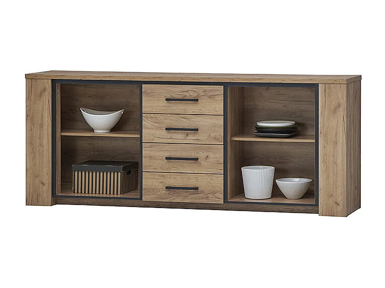 Buffet 2 portes 4 tiroirs Lio