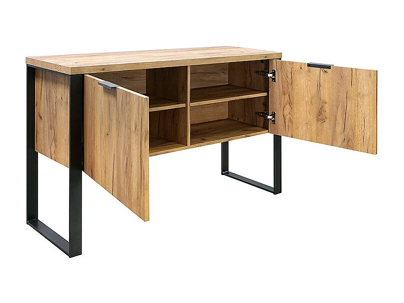 Buffet 2 portes pieds métal Ron