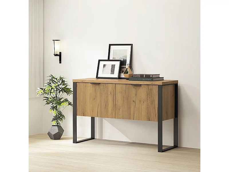 Buffet 2 portes pieds métal Ron