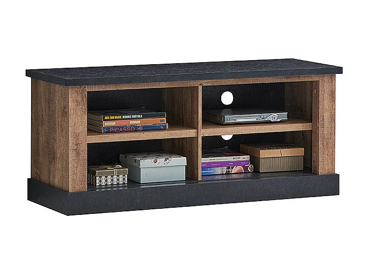 Meuble TV 1 porte coulissante 2 niches Edouard