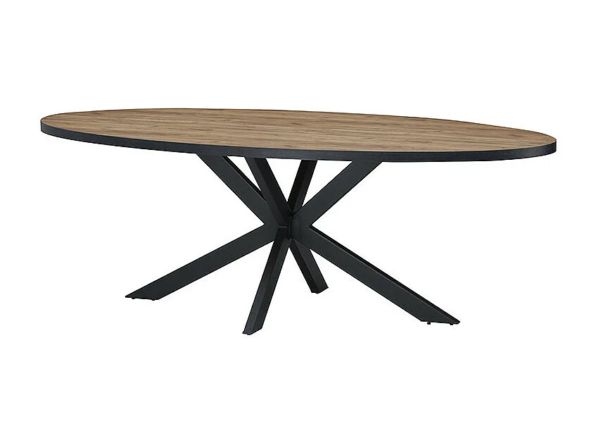Table à manger 220 x 110 cm ovale pieds étoile Lio