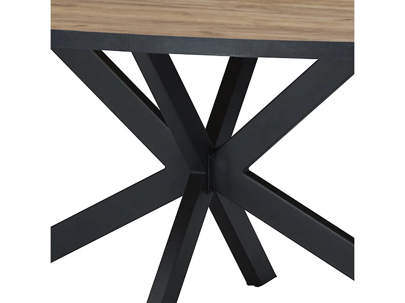 Table à manger 220 x 110 cm ovale pieds étoile Lio