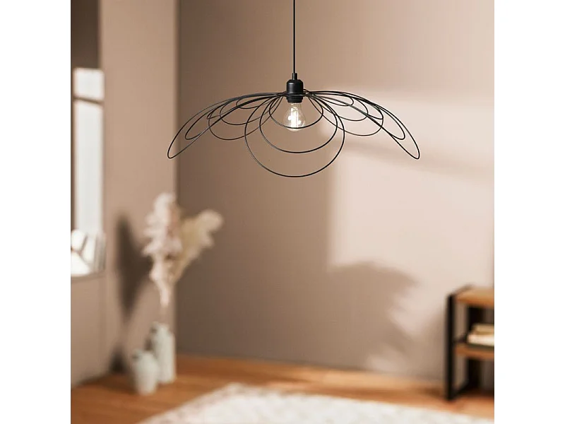 Suspension filaire D70 métal Margaux noir Ostaria