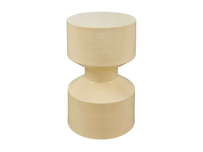 Hidde - Table d'appoint ronde en métal ø30 cm - Beige