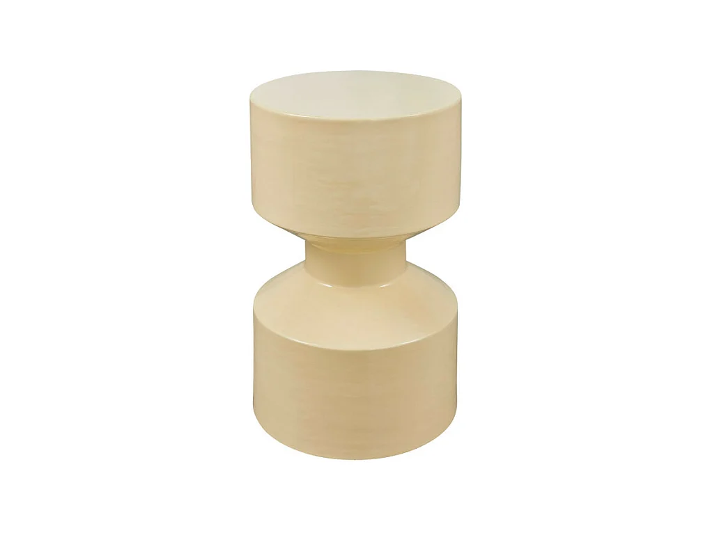 Hidde - Table d'appoint ronde en métal ø30 cm - Beige