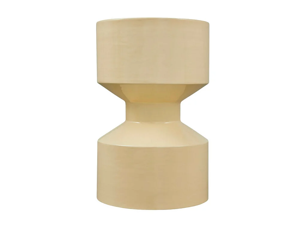 Hidde - Table d'appoint ronde en métal ø30 cm - Beige