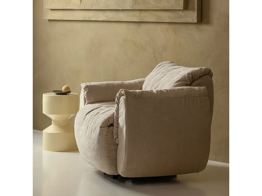 Hidde - Table d'appoint ronde en métal ø30 cm - Beige