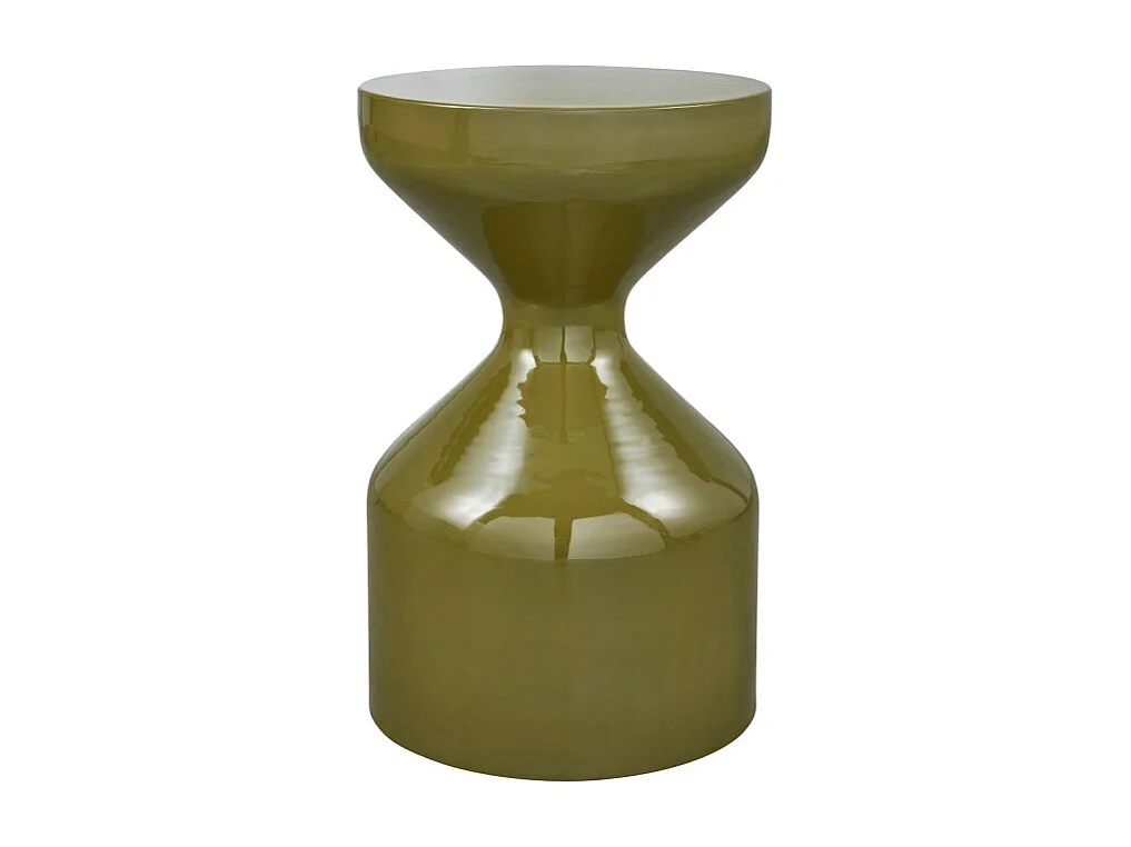 Floyd - Table d'appoint ronde en métal ø30 cm - Vert olive