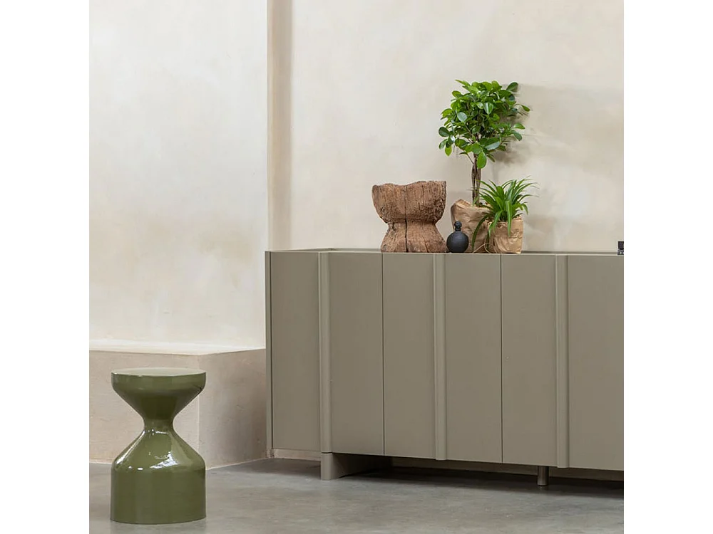 Floyd - Table d'appoint ronde en métal ø30 cm - Vert olive