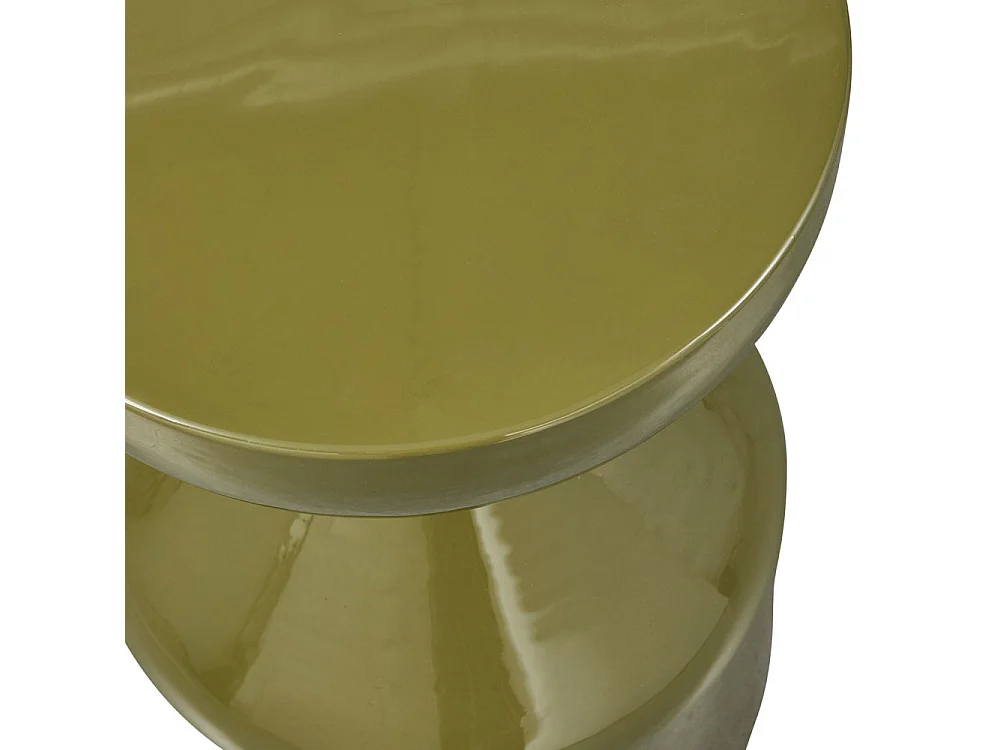 Floyd - Table d'appoint ronde en métal ø30 cm - Vert olive