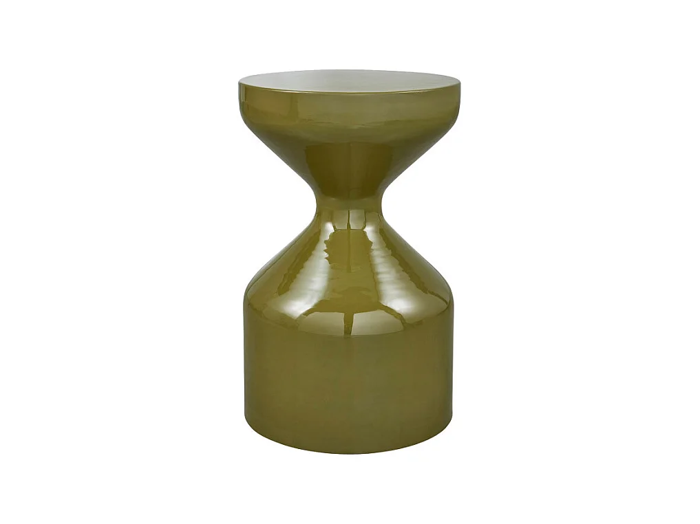 Floyd - Table d'appoint ronde en métal ø30 cm - Vert olive