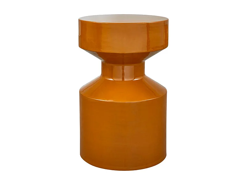 Ferry - Table d'appoint ronde en métal ø30 cm - Jaune moutarde