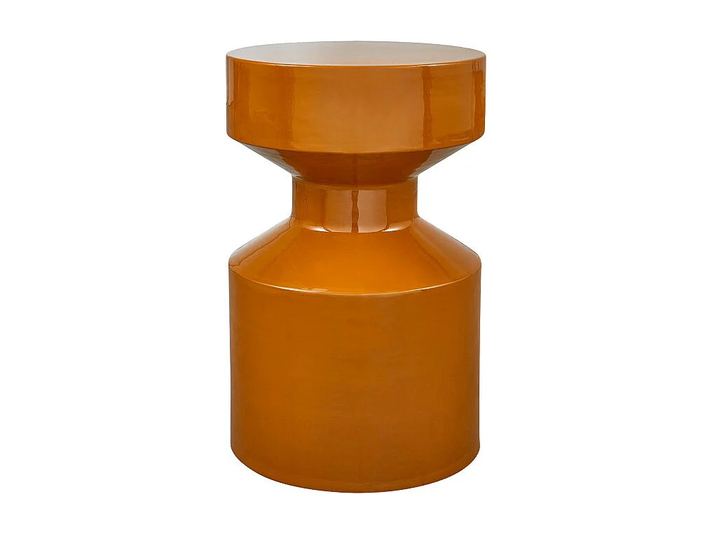 Ferry - Table d'appoint ronde en métal ø30 cm - Jaune moutarde