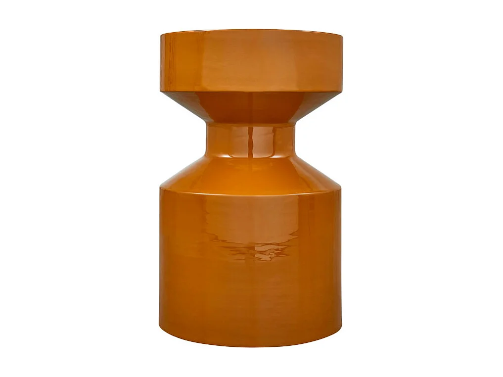 Ferry - Table d'appoint ronde en métal ø30 cm - Jaune moutarde