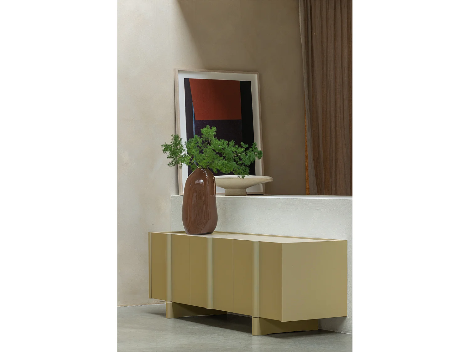 Meuble tv 3 portes en pin BASU