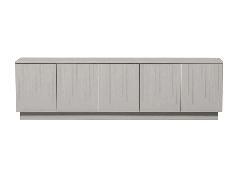 Pencil - Meuble TV 5 portes en bois L180cm - Gris clair