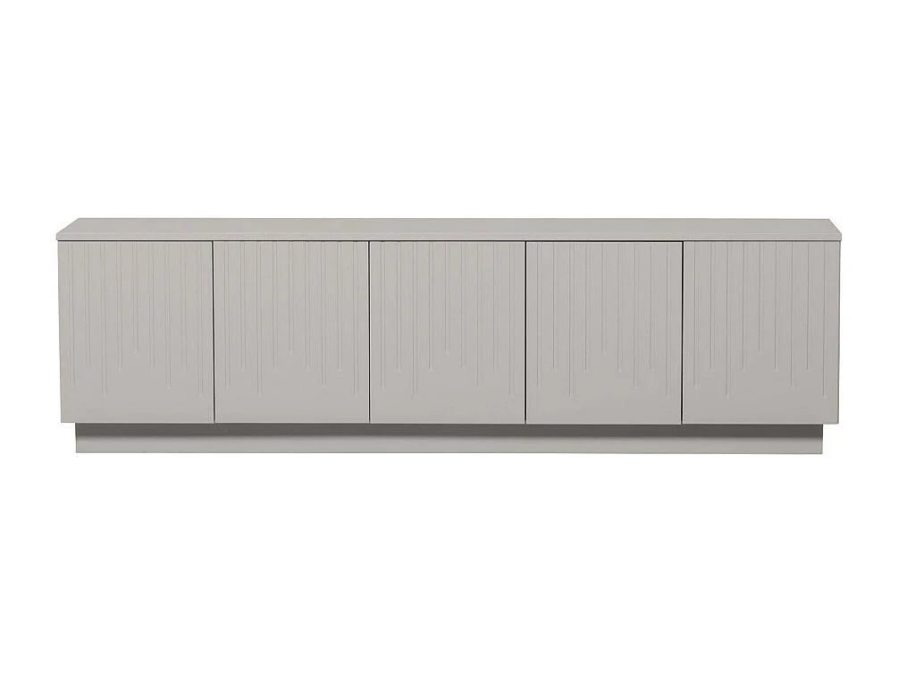 Pencil - Meuble TV 5 portes en bois L180cm - Gris clair