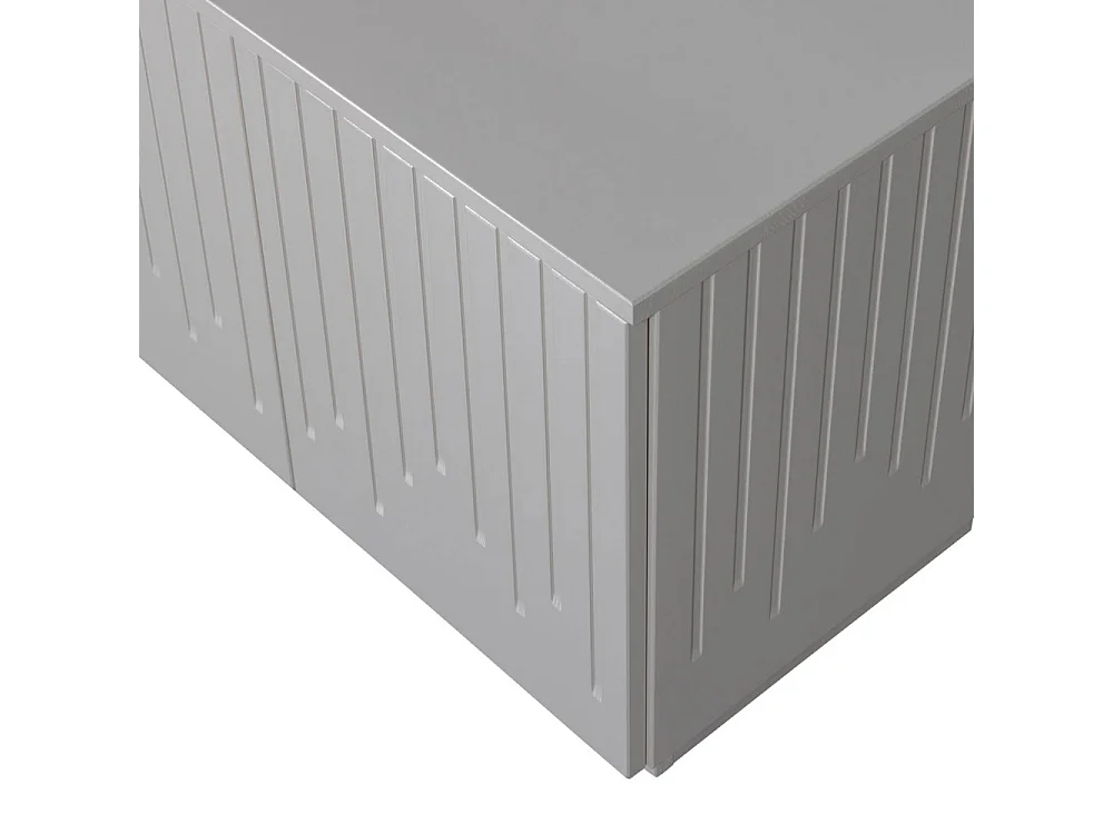 Pencil - Meuble TV 5 portes en bois L180cm - Gris clair