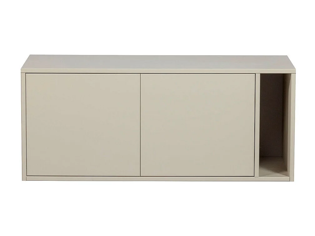 Settle down - Meuble TV 2 portes en bois L108cm - Grège