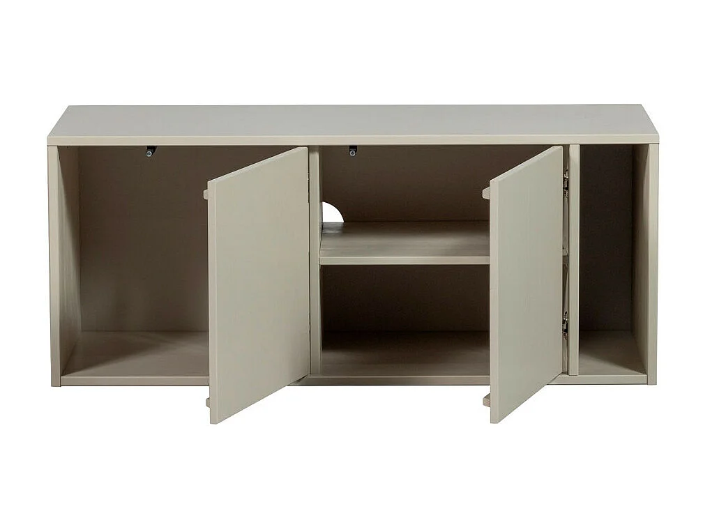 Settle down - Meuble TV 2 portes en bois L108cm - Grège