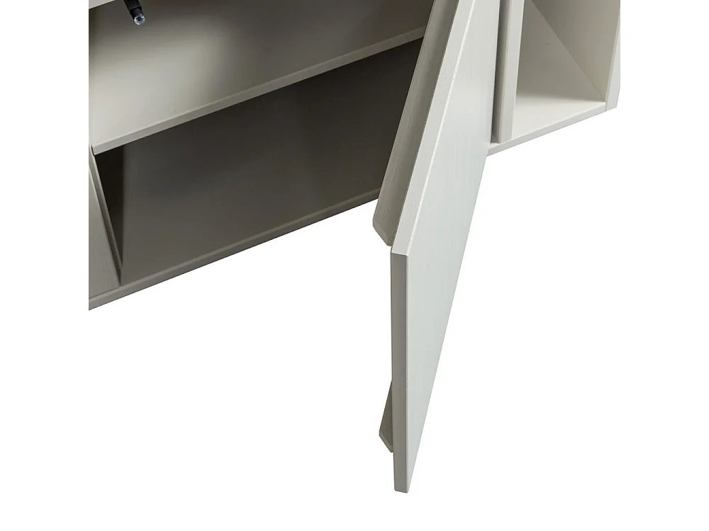 Settle down - Meuble TV 2 portes en bois L108cm - Grège