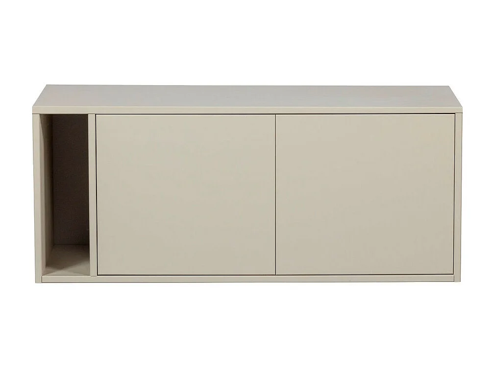 Settle down - Meuble TV 2 portes en bois L108cm - Grège