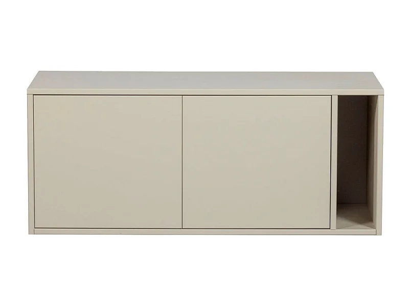 Settle down - Meuble TV 2 portes en bois L108cm - Grège