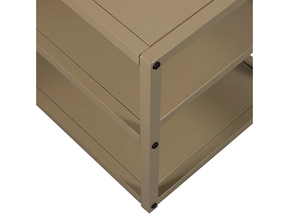 Teun - Meuble TV en métal L120cm - Marron argile