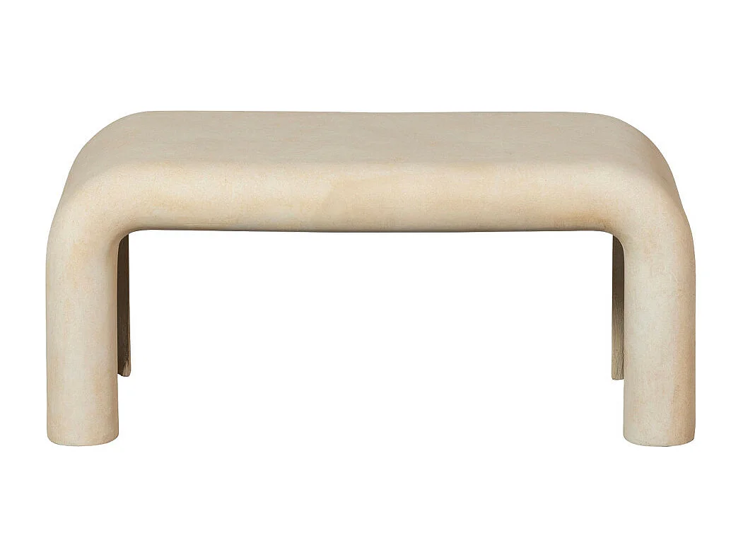 Stani - Lot de 2 tables basses organiques effet béton - Beige