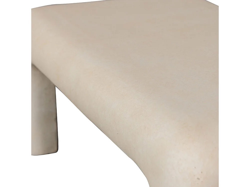 Stani - Lot de 2 tables basses organiques effet béton - Beige