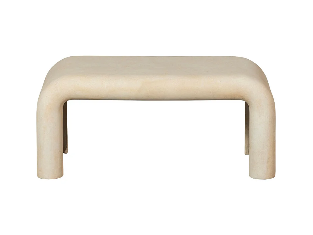 Stani - Lot de 2 tables basses organiques effet béton - Beige