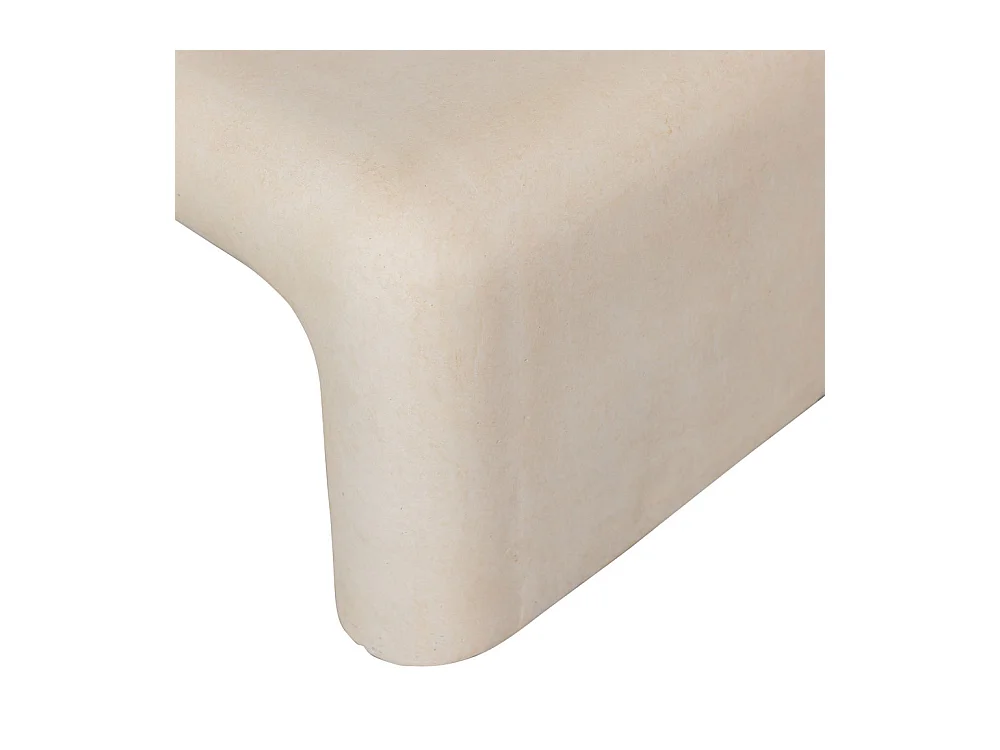 Stani - Lot de 2 tables basses organiques effet béton - Beige