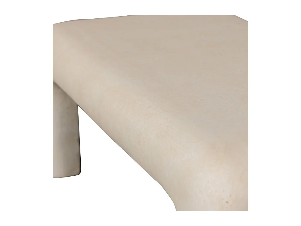 Stani - Lot de 2 tables basses organiques effet béton - Beige