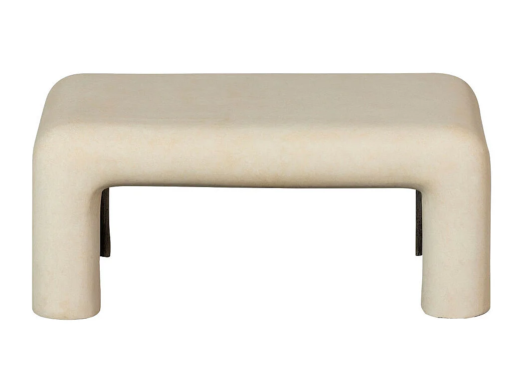 Stani - Lot de 2 tables basses organiques effet béton - Beige
