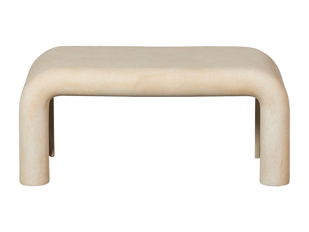 Stani - Lot de 2 tables basses organiques effet béton - Beige