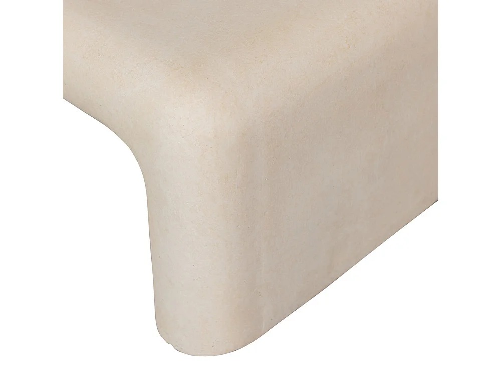 Stani - Lot de 2 tables basses organiques effet béton - Beige