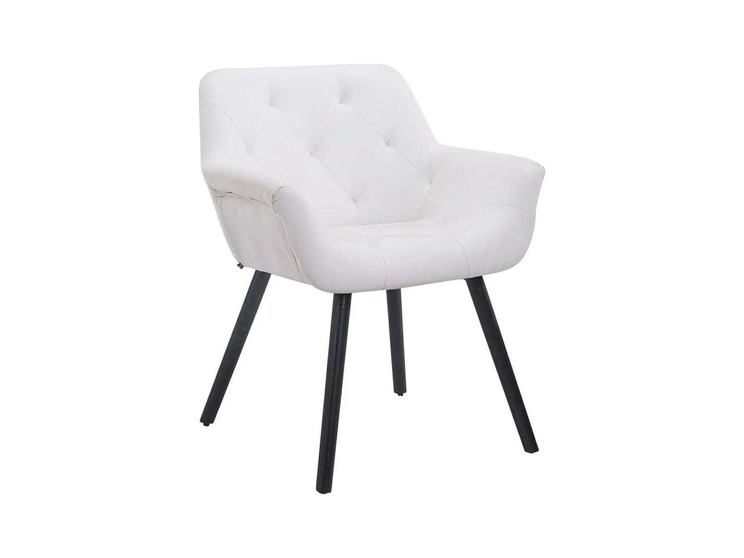 chaises avec accoudoirs - Similicuir & Noir - Blanc - Cassidy