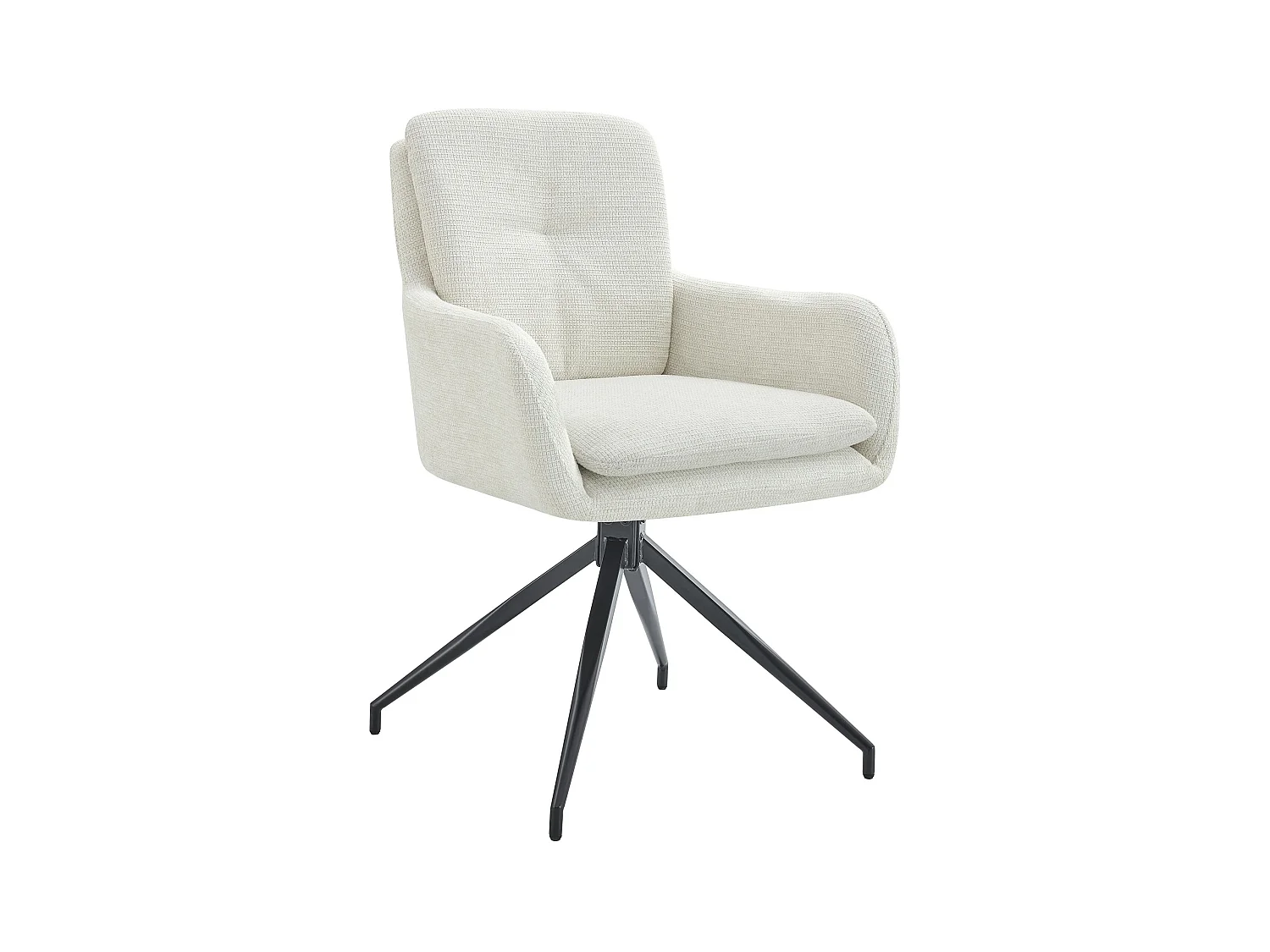 chaise salle à manger - Tissu - Crème - Pickett