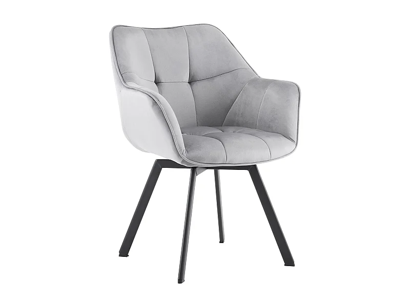 chaise salle à manger - Velours - Gris foncé - Jordi