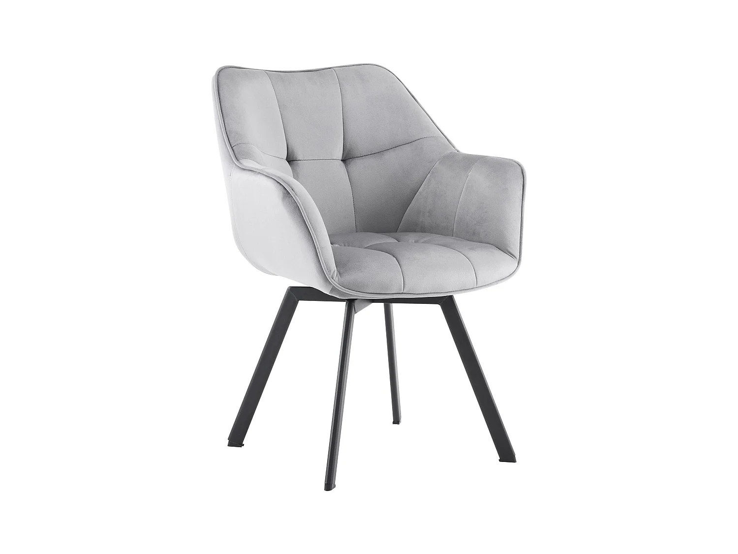 chaise salle à manger - Velours - Gris foncé - Jordi
