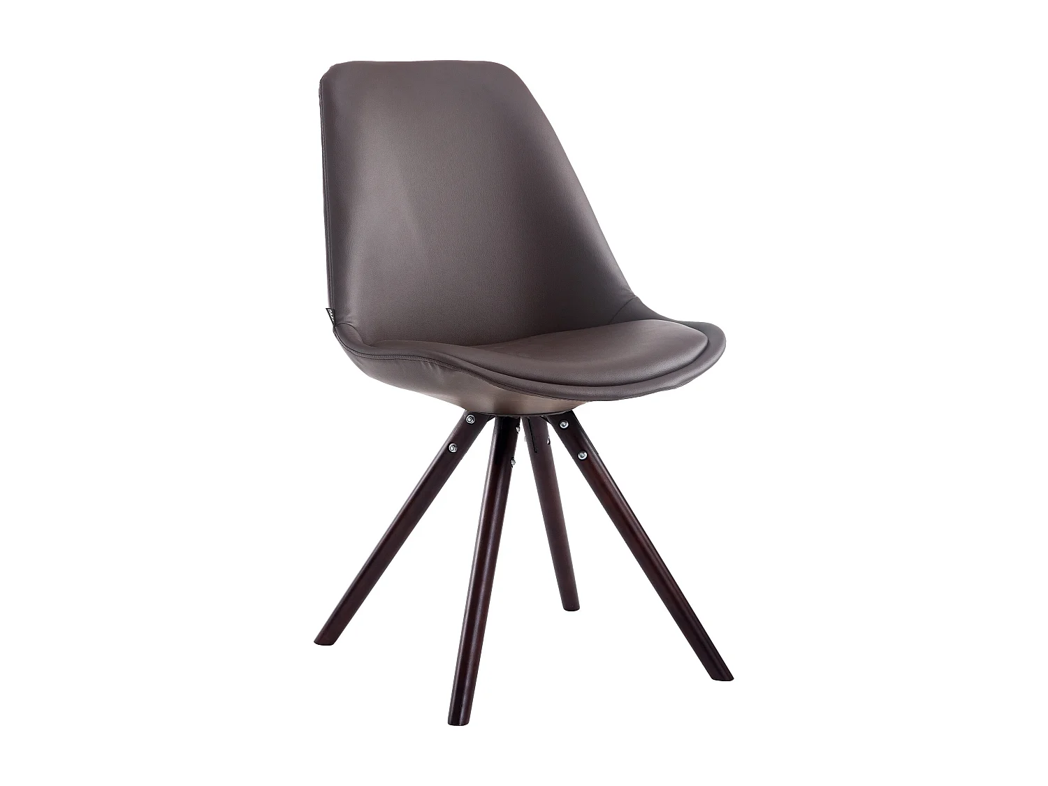 chaise salle à manger - Similicuir & Cappuccino - Marron - Laval