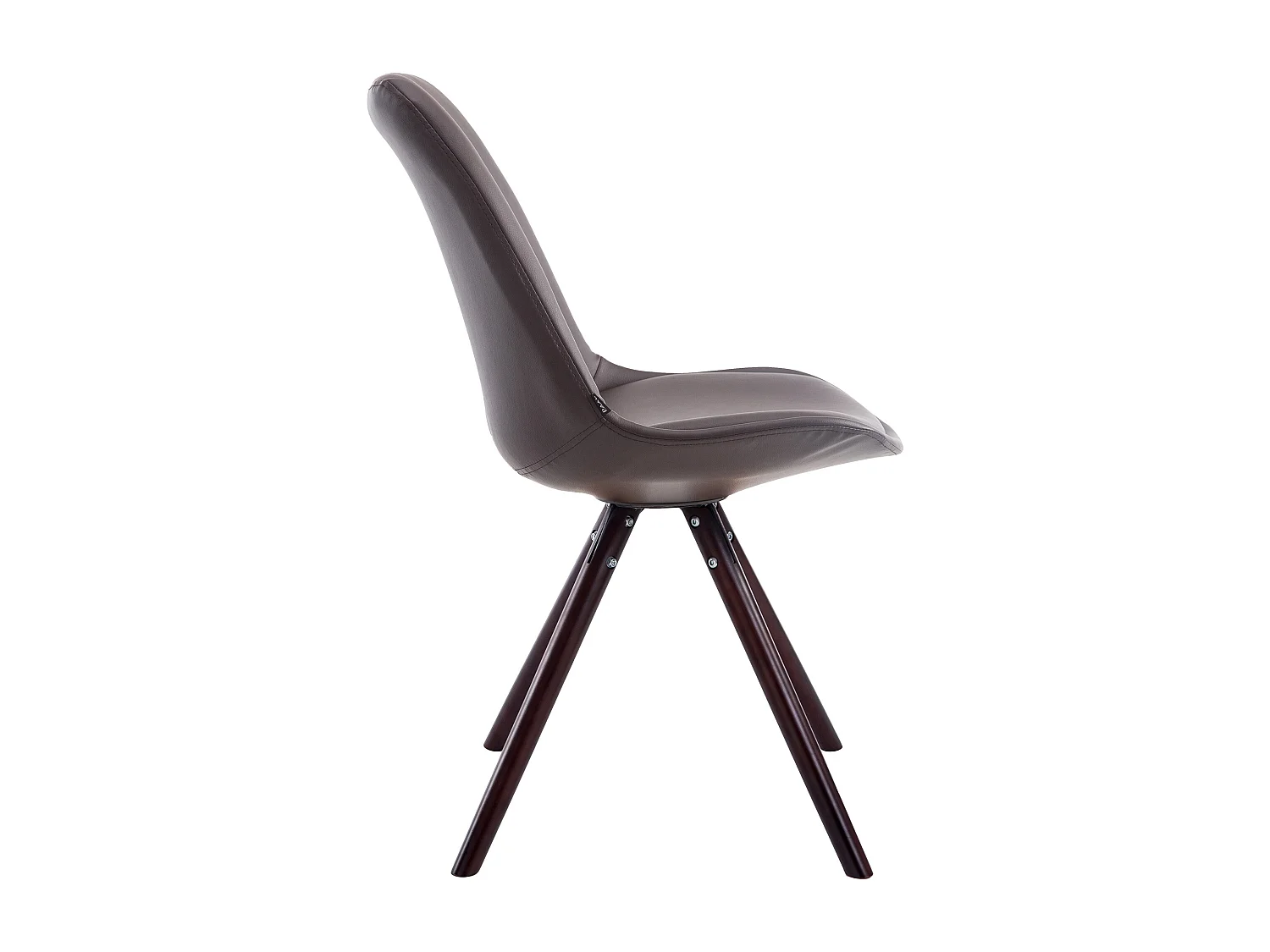 chaise salle à manger - Similicuir & Cappuccino - Marron - Laval