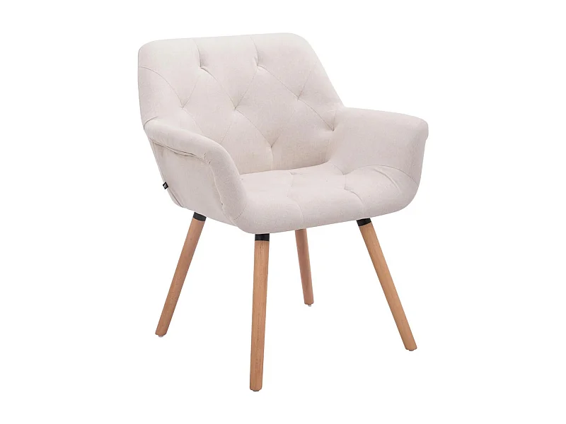 chaises avec accoudoirs - Tissu & Nature - Beige - Cassidy