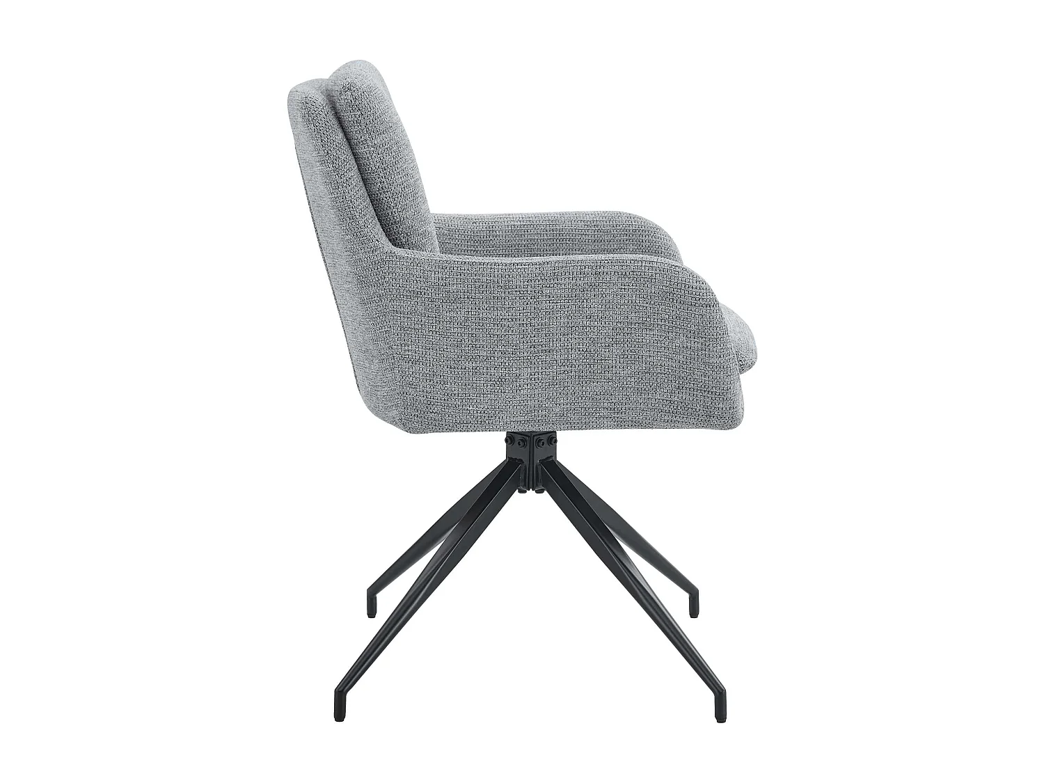 chaise salle à manger - Tissu - Gris - Pickett