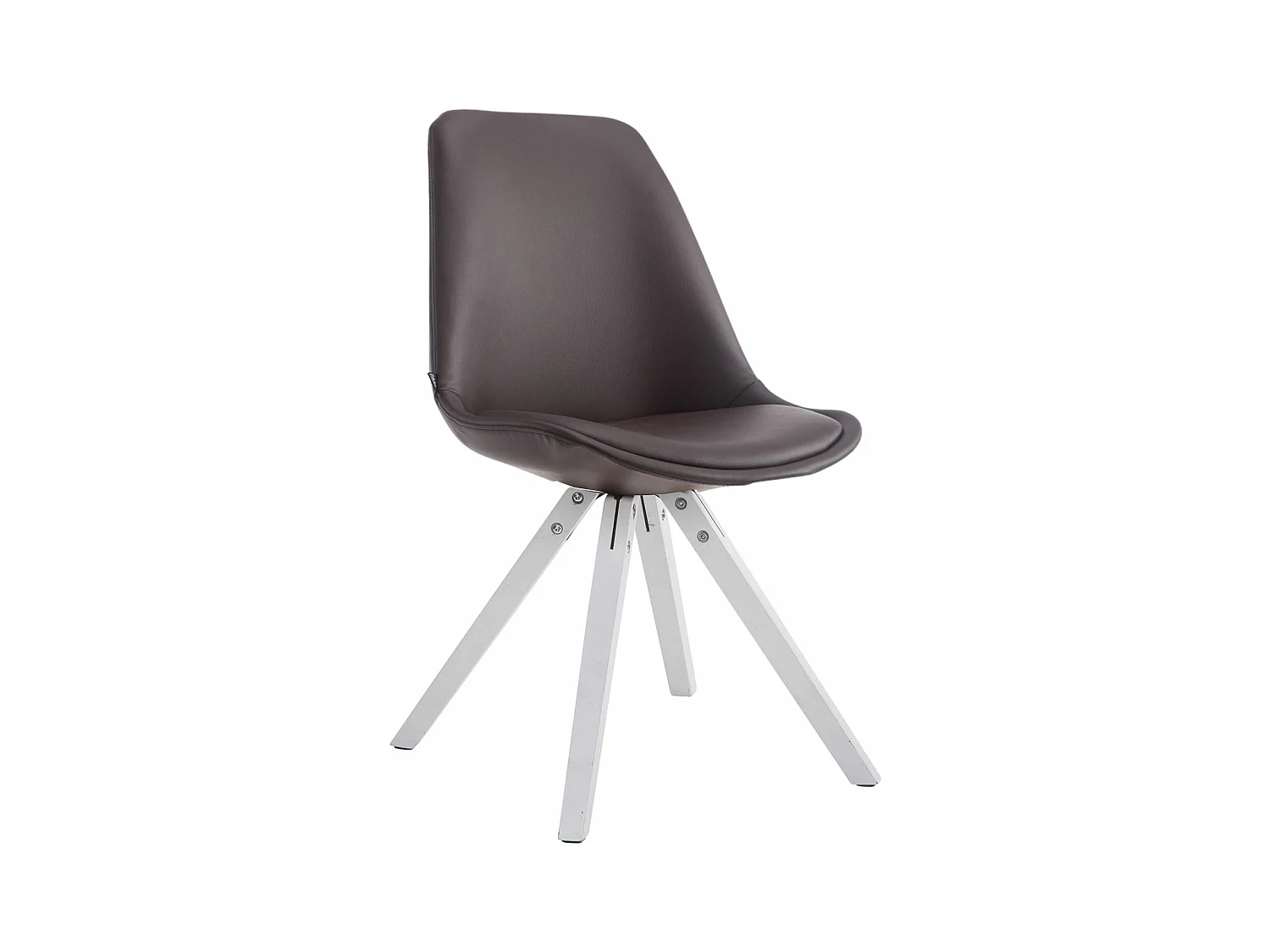 Eetkamerstoelen - Kunstleer & wit - bruin - Laval