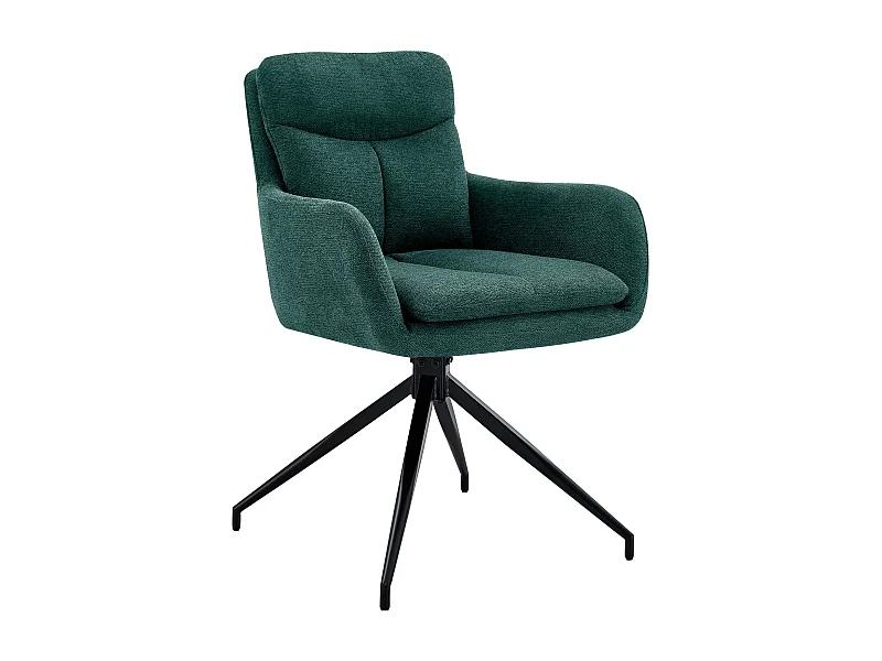 chaise salle à manger - Tissu - Vert - Somers