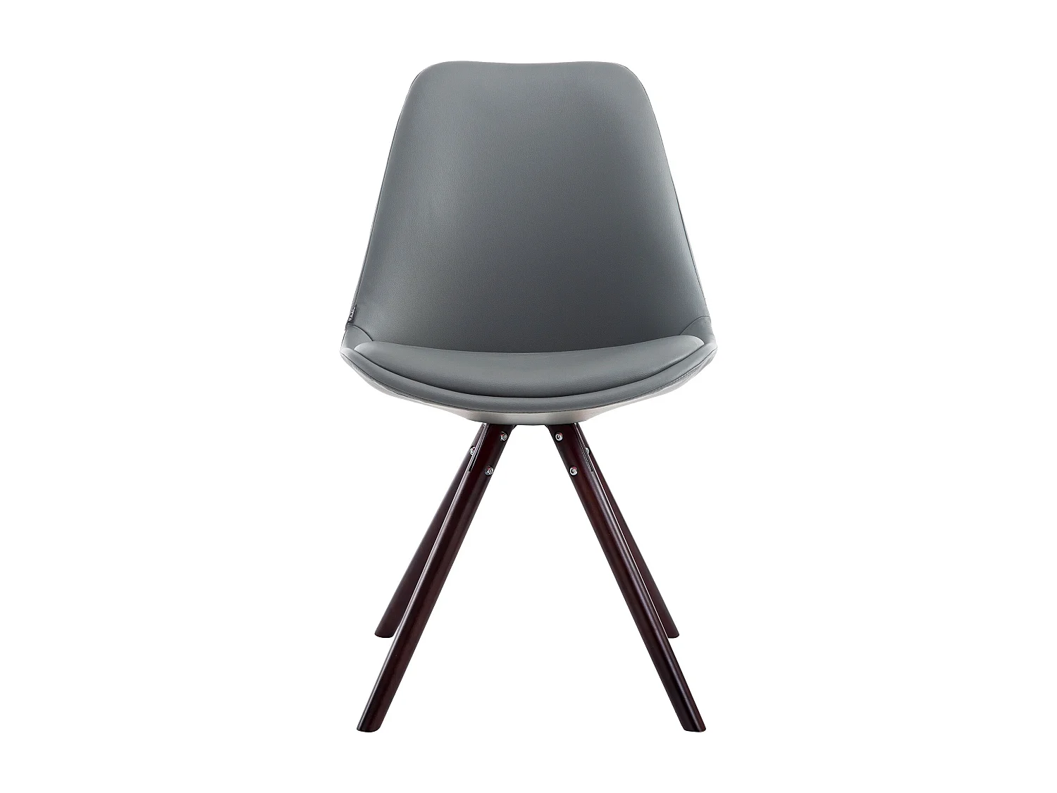 chaise salle à manger - Similicuir & Cappuccino - Gris - Laval