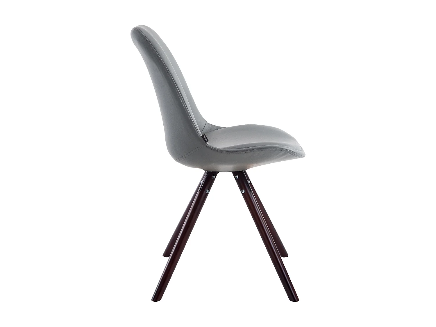 chaise salle à manger - Similicuir & Cappuccino - Gris - Laval