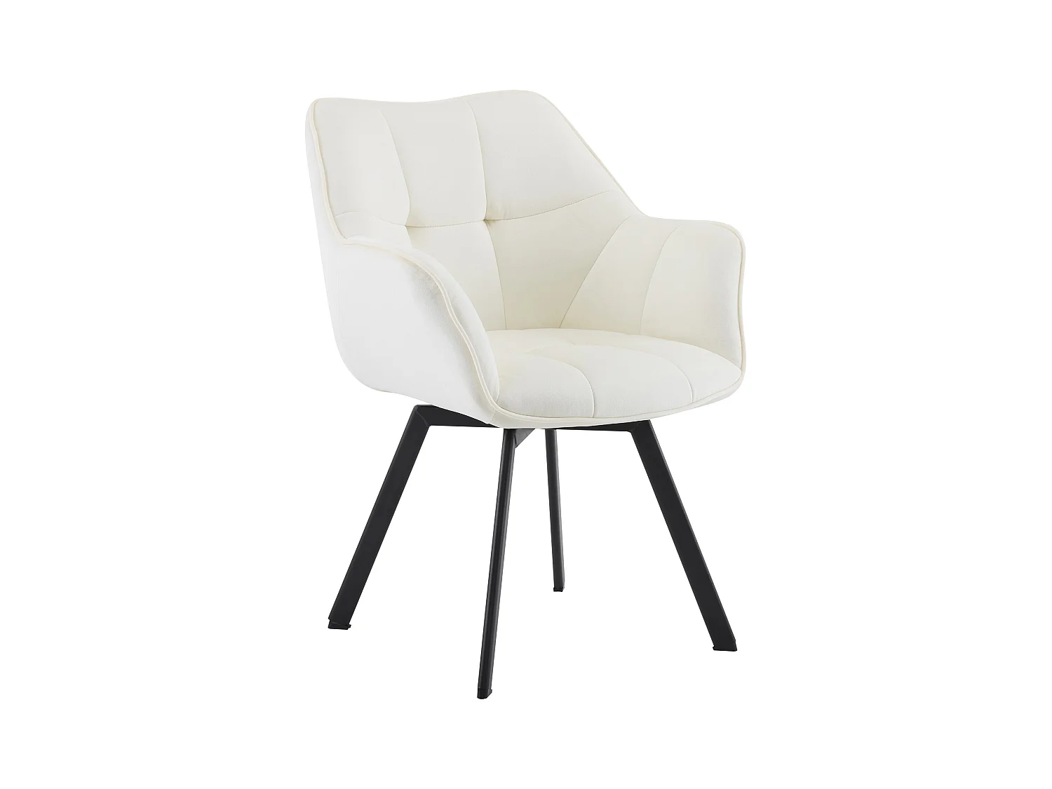 chaise salle à manger - Velours - Crème - Jordi